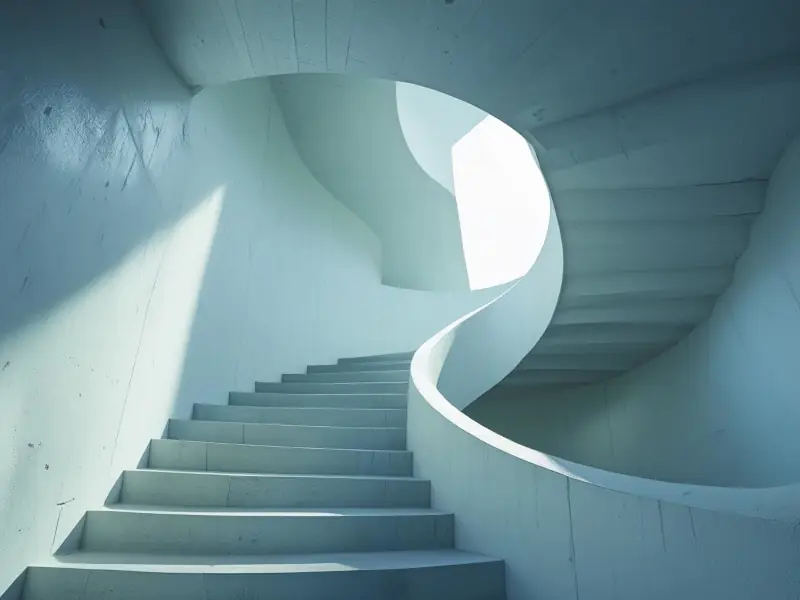 Un escalier d'immeuble après nettoyage