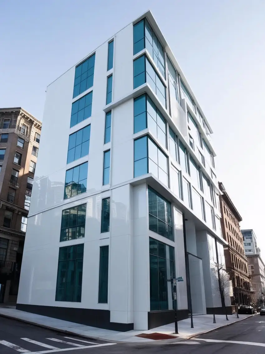 Immeuble de copropriété propre après un nettoyage