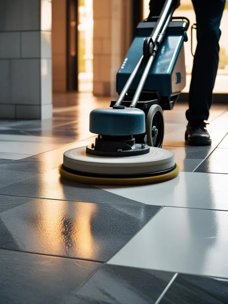 Nettoyage professionnel avec monobrosse