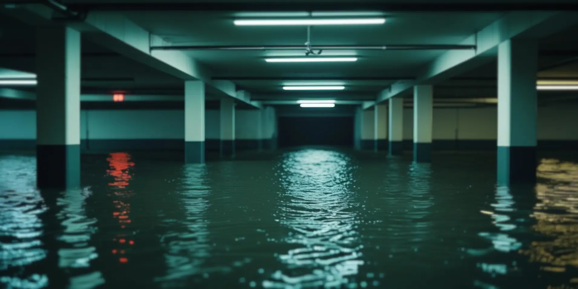 Inondation dans un parking souterrain d'un résidence