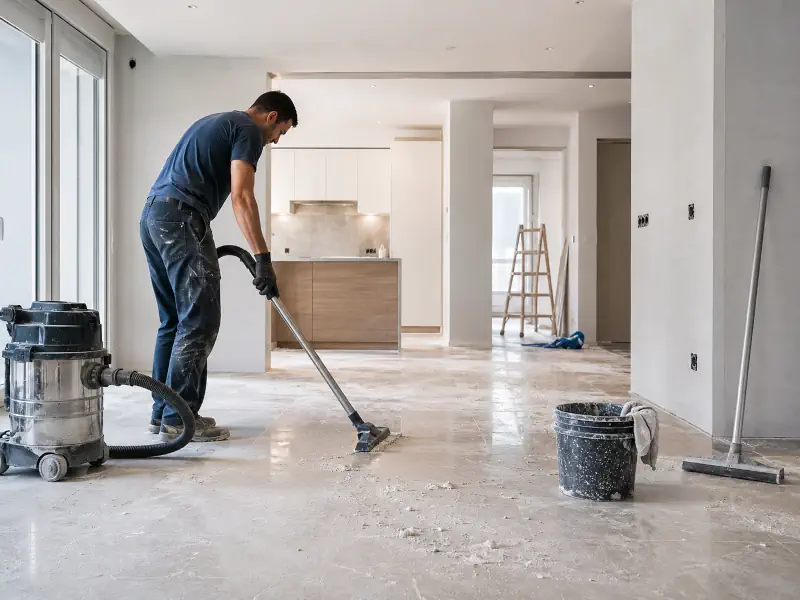 Nettoyage après chantier de rénovation