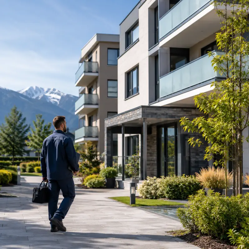 Immeuble de copropriété dans la zone de Gex